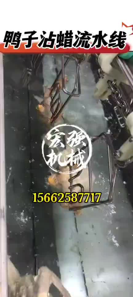 鸭鹅沾蜡流水线鸭鹅浸蜡池